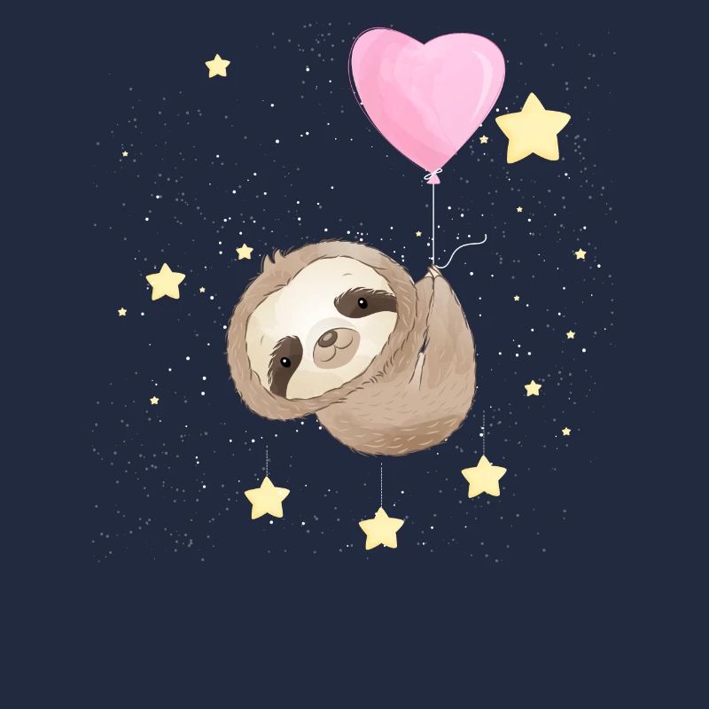 Sloth Floating With Stars