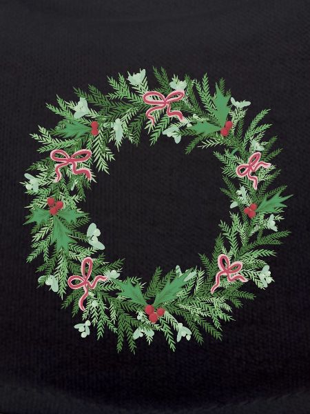 Weihnachtskranz mit roten Schleifen