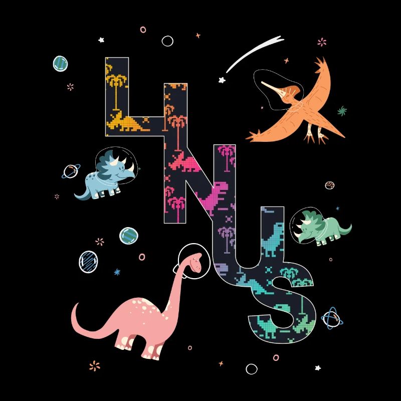 Linus - Beau nom de garçon avec des dinosaures cool