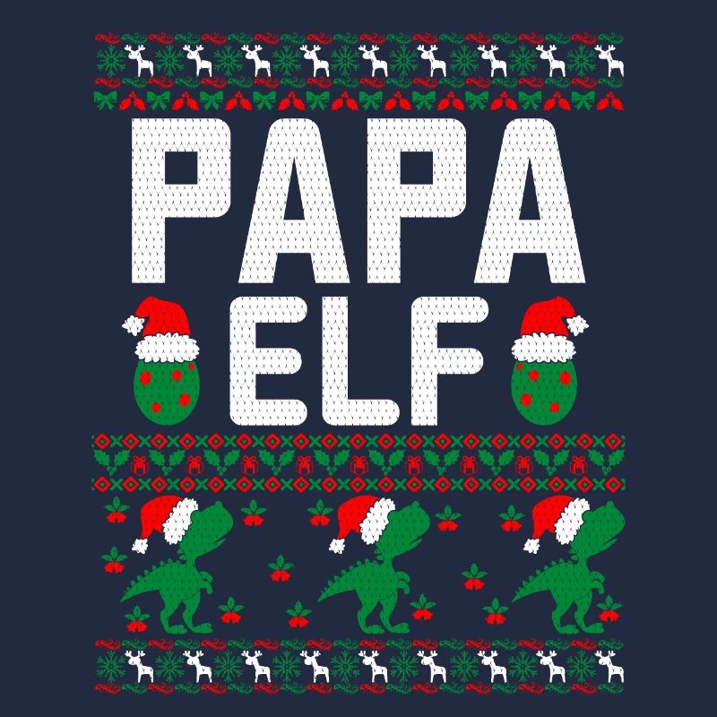 papa elfe vilain pull de Noël