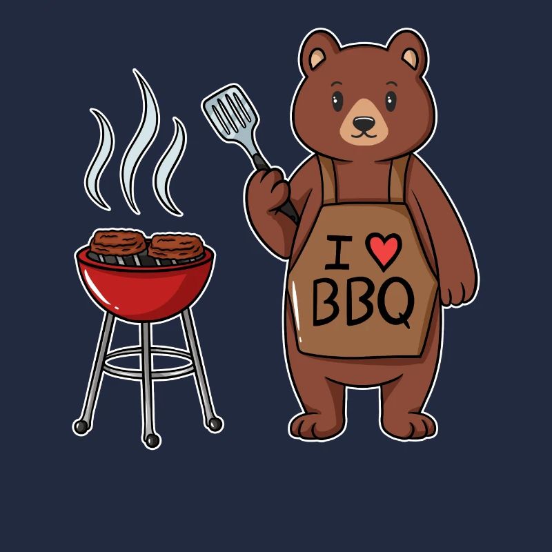 Bear I love grilling BBQ Barbecue Chef
