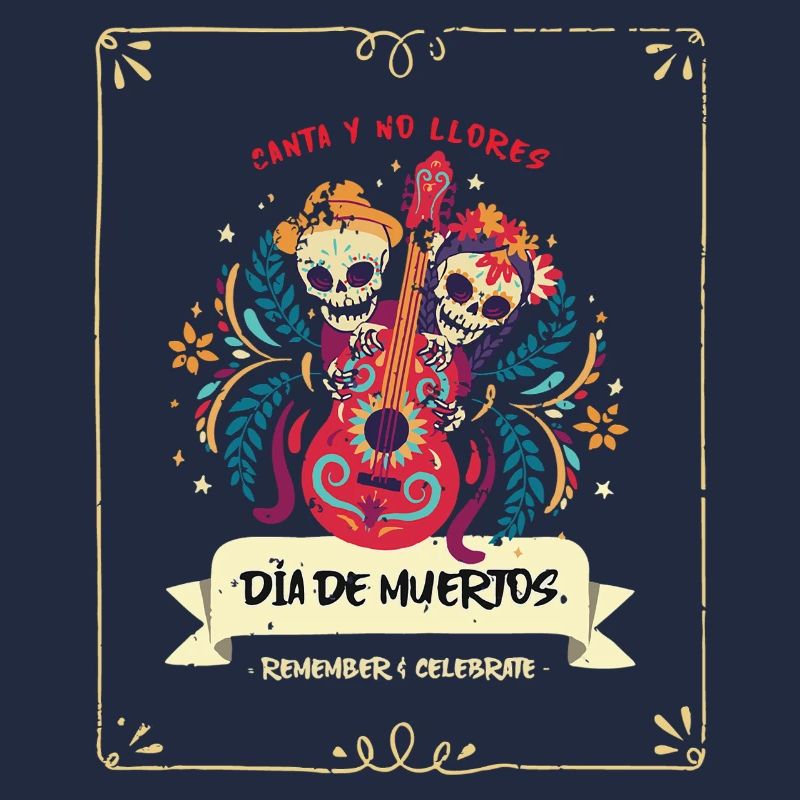 Dia de Muertos Dia de Los Muertos Distressed