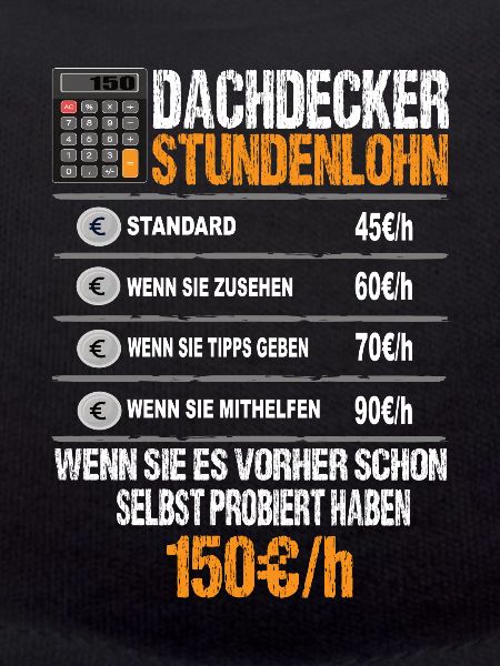 Dachdecker Stundenlohn