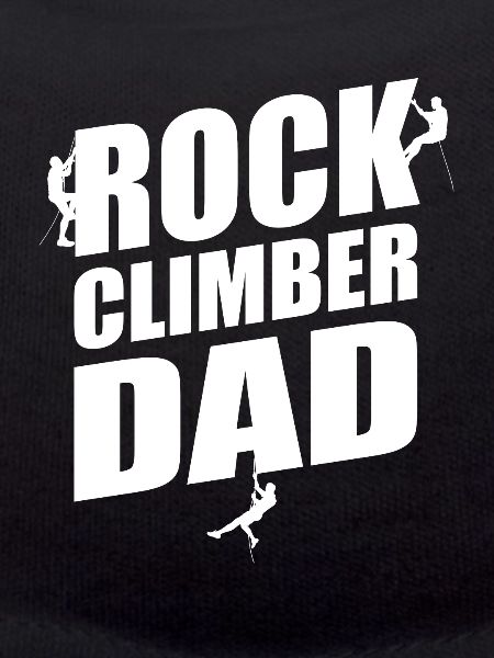 Rock Climber Papa Climbing