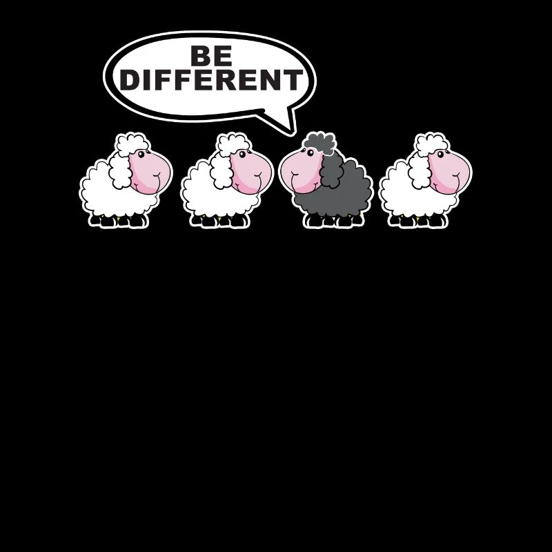 Be different schwarzes Schaf T-Shirt