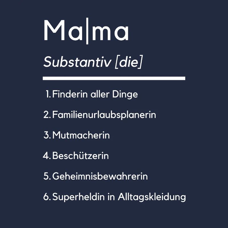 Mama Spruch Geschenk Mutter Definition Herz Liebe