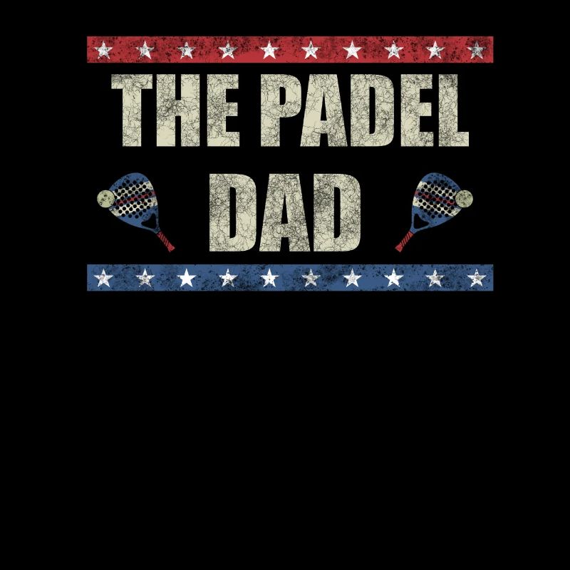 The Padel Dad American Flag Padel Player