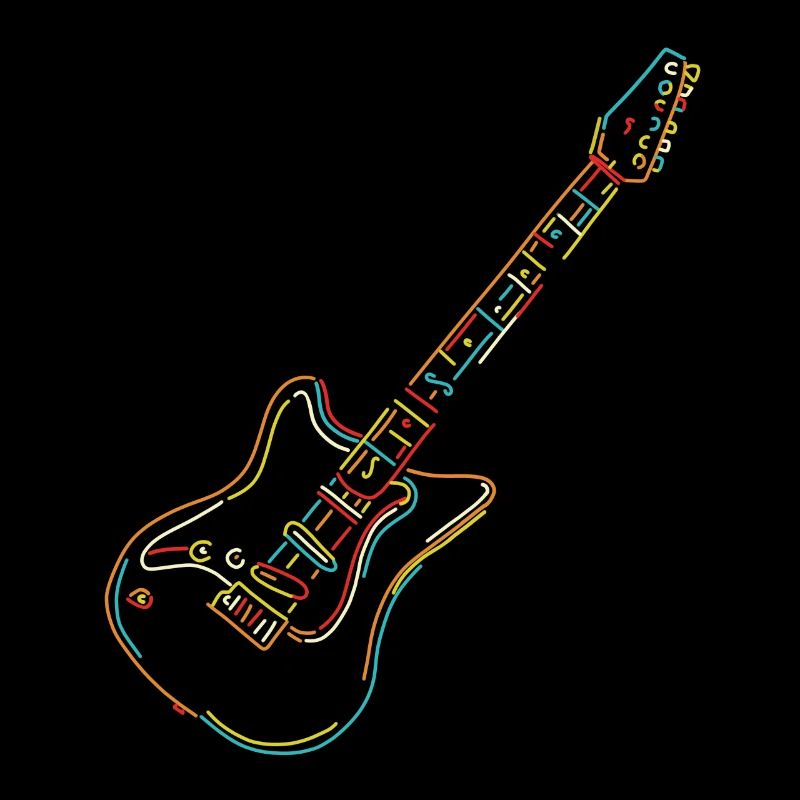 E-Gitarre Illustration Gitarren Lehrer Geschenk