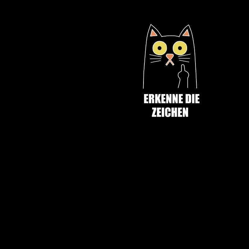Katze erkenne die Zeichen Mittelfinger