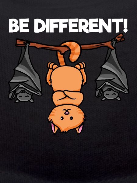 Be Different Katze mit Fledermäusen