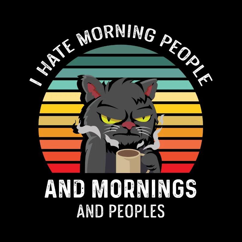 I Hate People and Morning Katze mit Kaffee