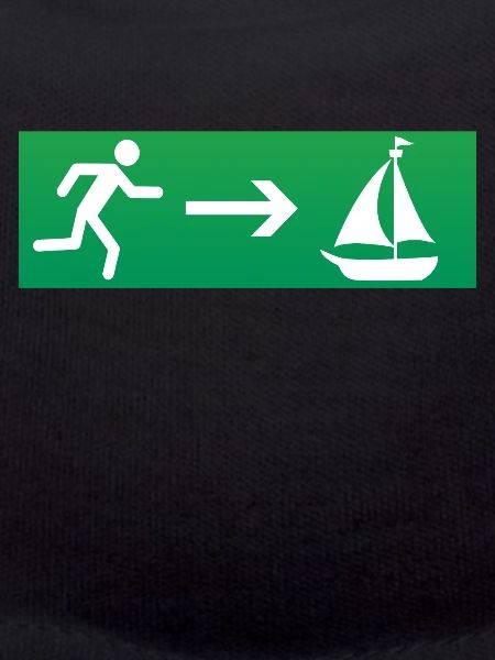 Emergency exit sailing sailboat
