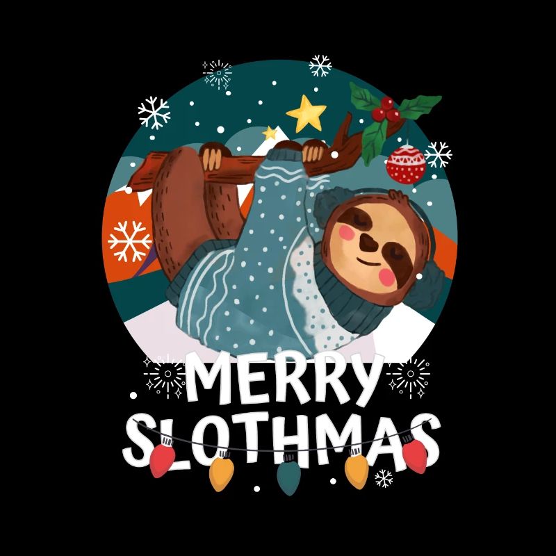 Merry Slothmas Funny Christmas Sloth Lover