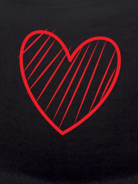 Red Heart With Stripes