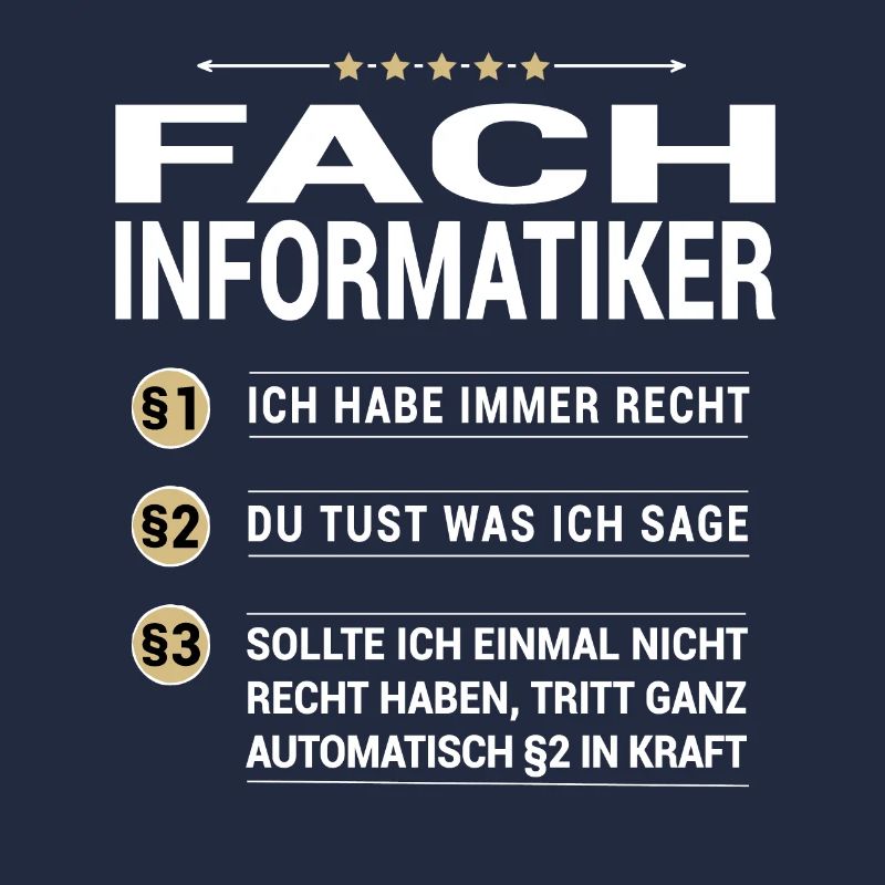 Fachinformatiker Beruf meine eigenen Paragraphen