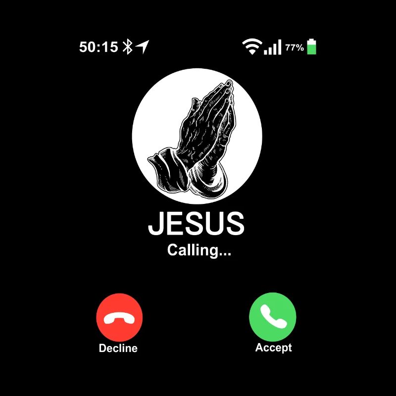 Jesus ruft an - christlicher Jesus Handy anruf