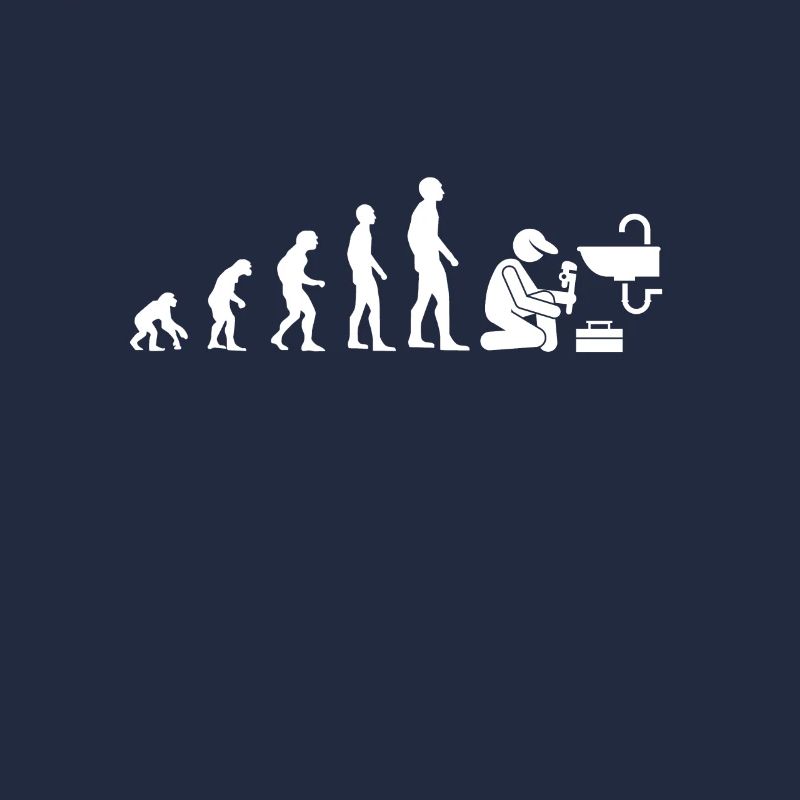 Evolution Klempner Humor Klempner Mann lustig