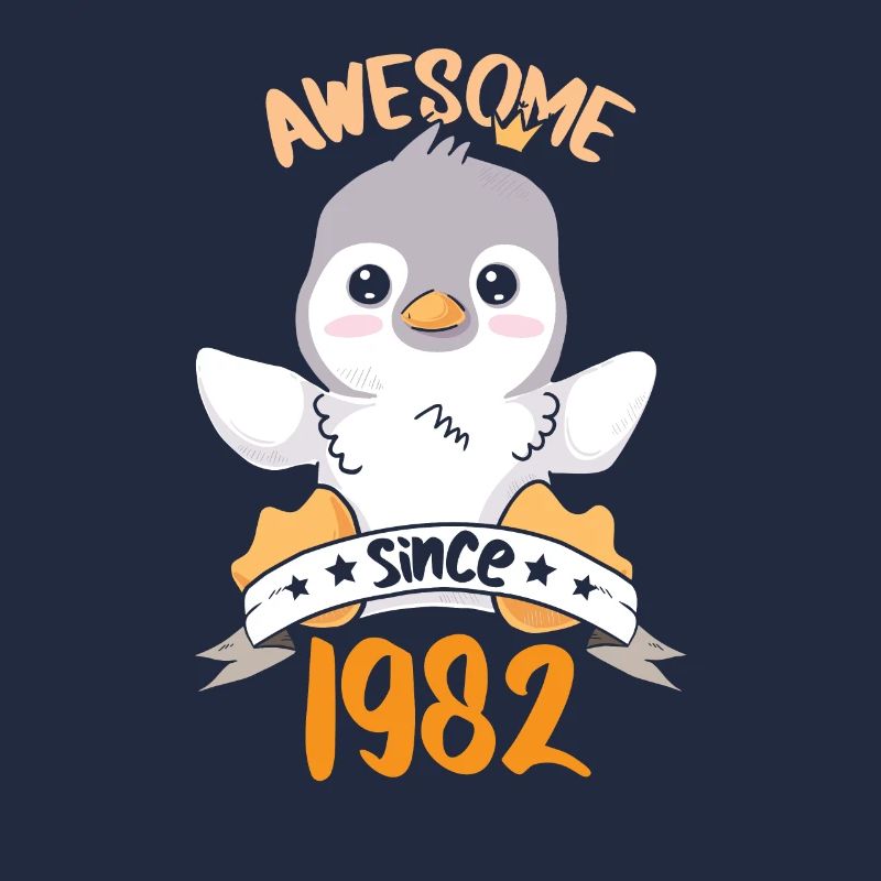 Anniversaire 1982 82 Penguin Penguins Cadeau