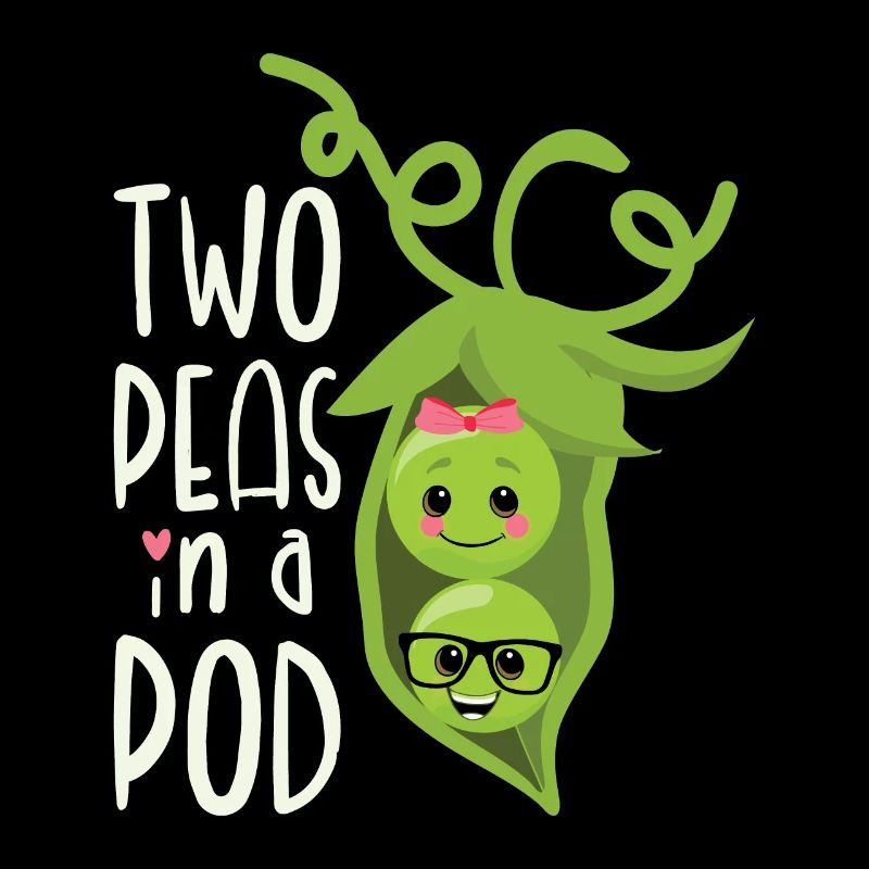 Two Peas in a Pod Valentinstag Verliebt Erbse
