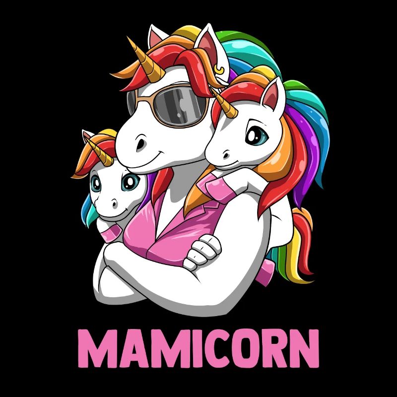 Mamacorn Mutter Tochter Zwillinge Einhörner