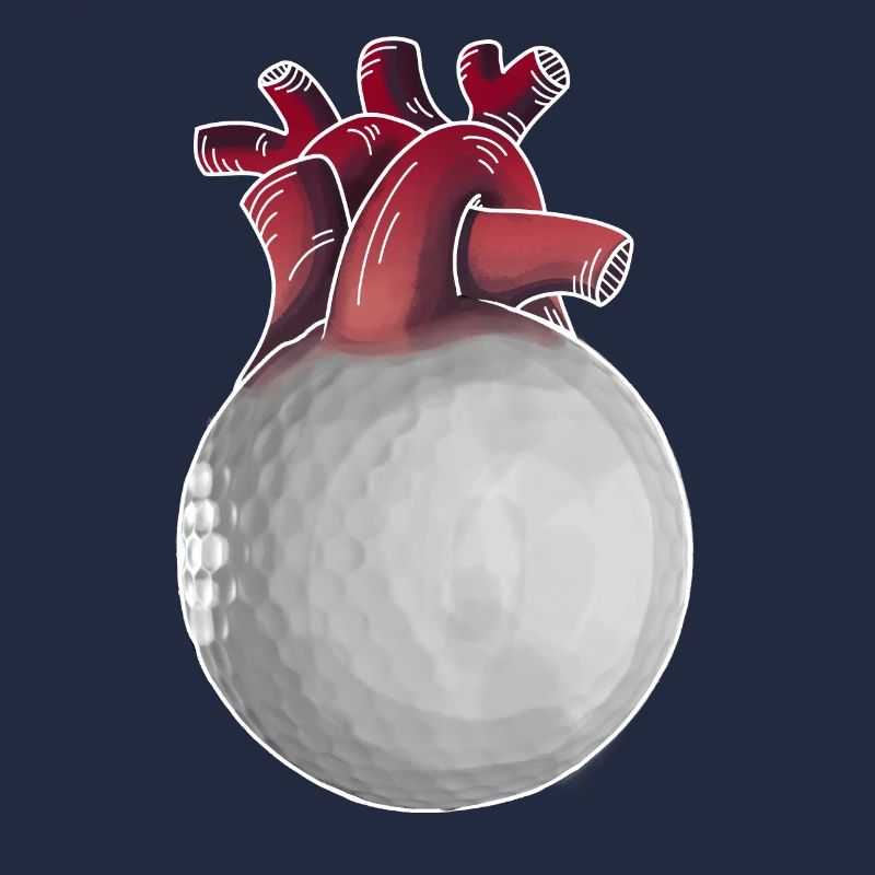 Golfer Herz lustiger Golfball Golf Geschenk