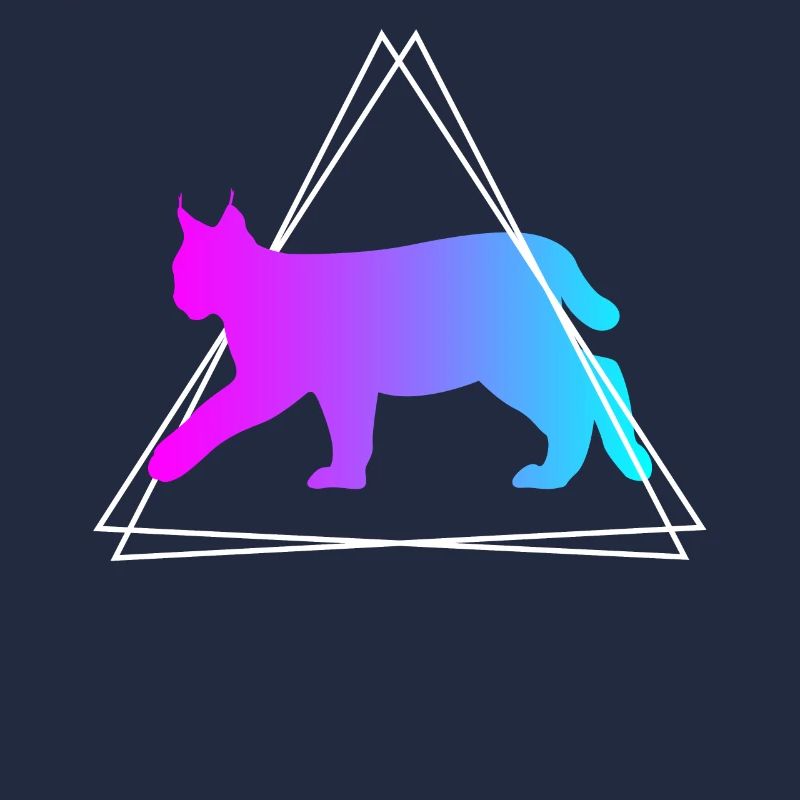 Luchs Retro Waldtiere Tierliebhaber Geschenk