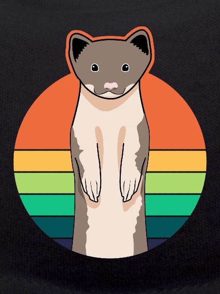 Marten weasel retro ferret