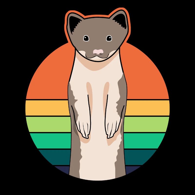 Furet rétro belette martre