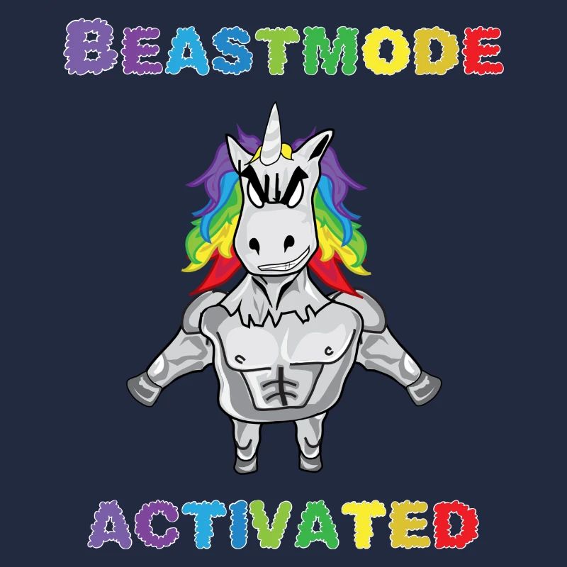 Einhorn Bodybuilder Beastmode Gym
