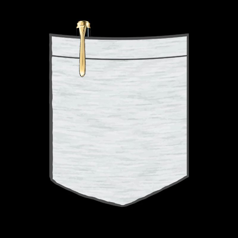 Brusttasche mit Kugelschreiber