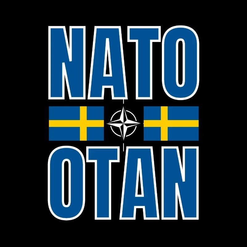 NATO take and Swedish flag