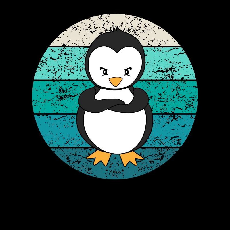 Lustiger Wütender Pinguin Seevogel Retro Geschenk