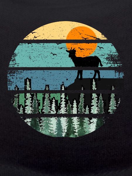 Retro Howling Wolf Wild
