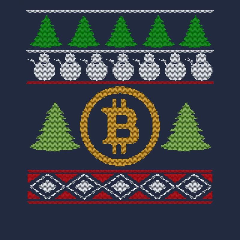 Drôle pull Noël Bitcoin Crypto Monnaie