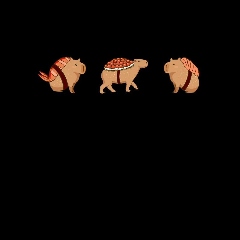 Capybara pet design for a sushi lover