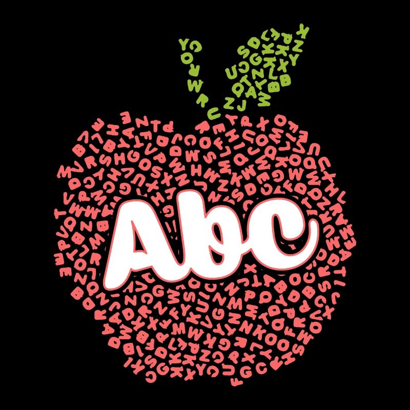 Apple Made from the Alphabet