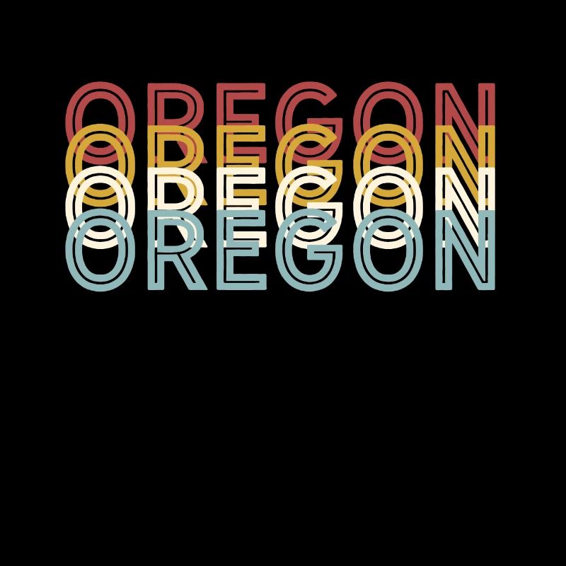 US 70er Retro State Vintage Oregon