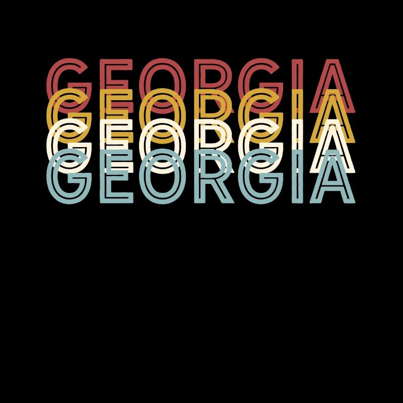 US 70er Retro State Vintage Georgia