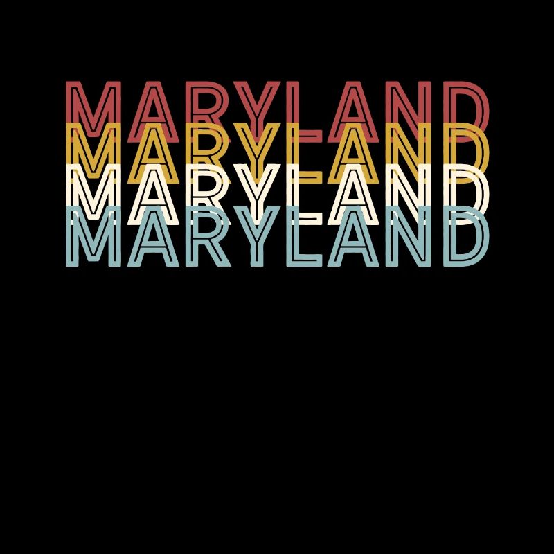 US 70s Retro State Vintage Maryland