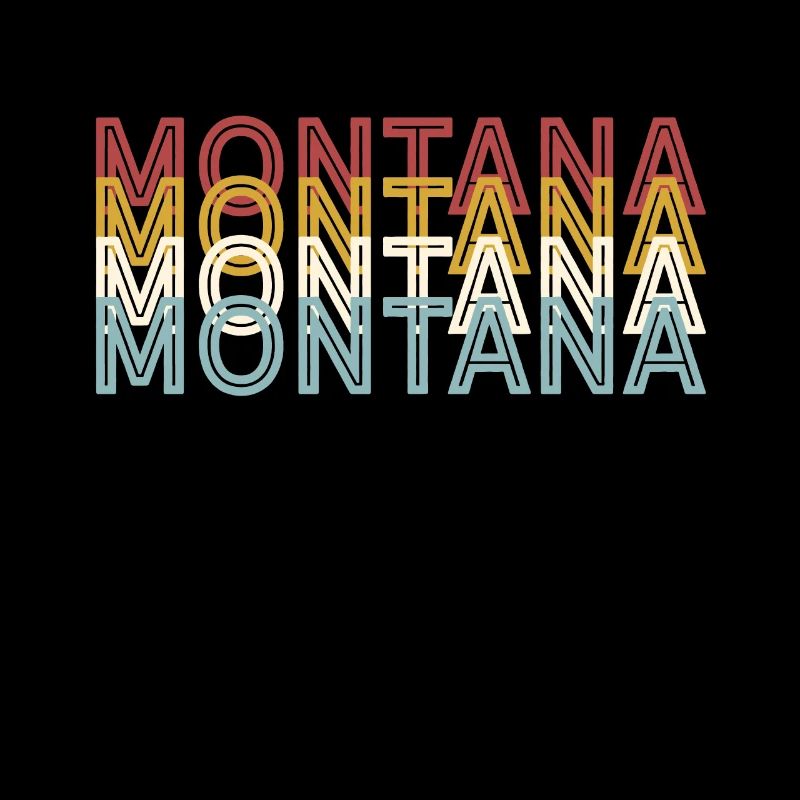 US 70s Retro State Vintage Montana