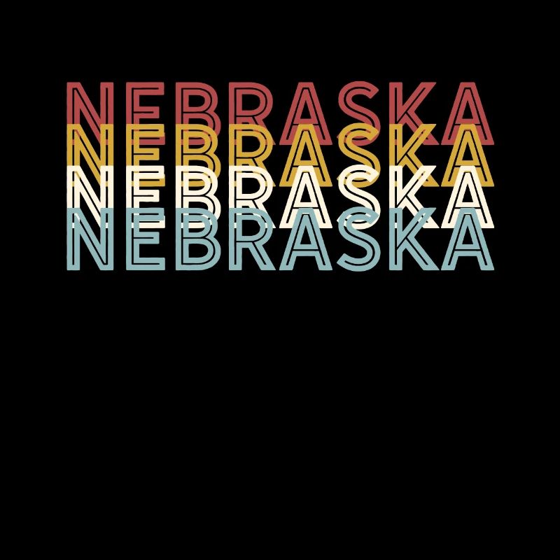 US 70er Retro State Vintage Nebraska