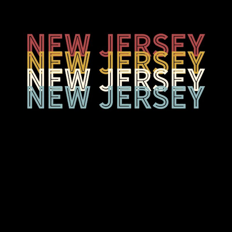 US 70er Retro State Vintage New Jersey