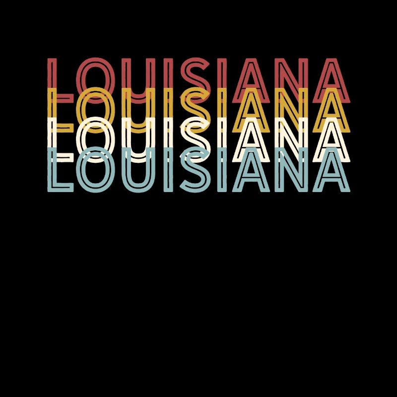 US 70s Retro State Vintage Louisiana