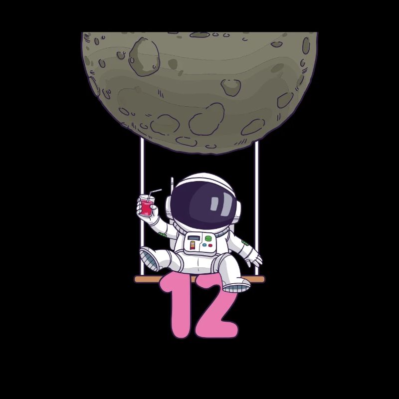 12ème anniversaire Astronaute 12 ans Galaxie spatiale