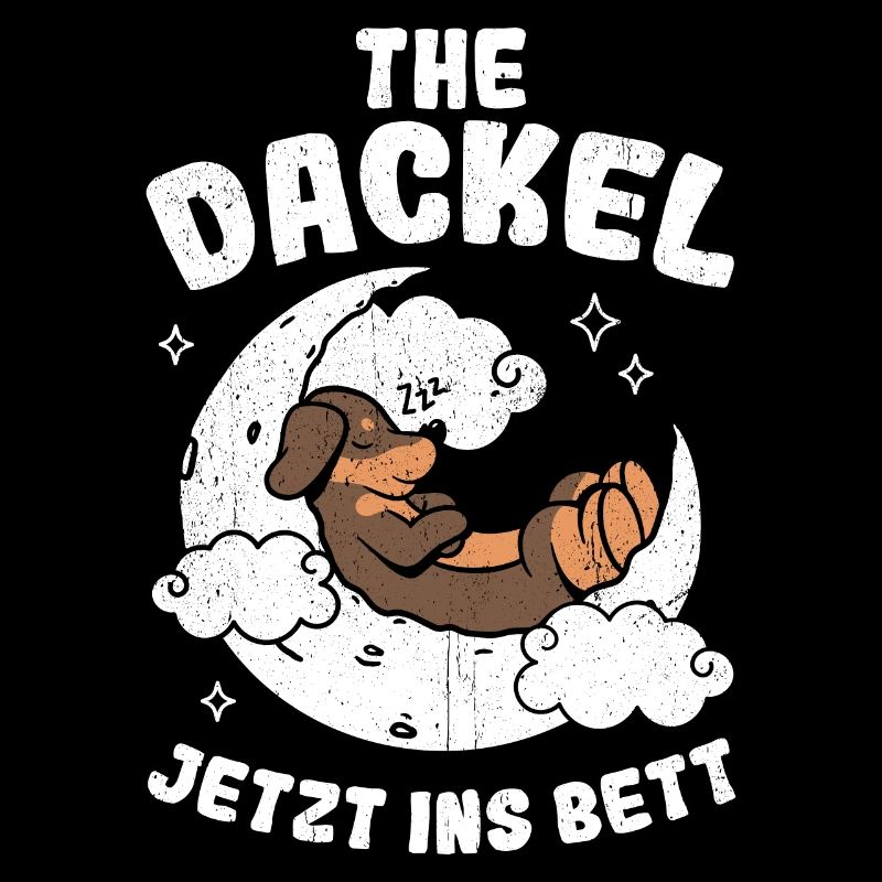 Dachshund Dackel - ICH DACKEL JETZT INS BETT Schla