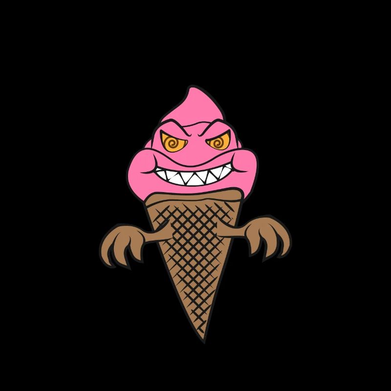 Drôle scary Ice Cream Cone Summertime Horror Spook