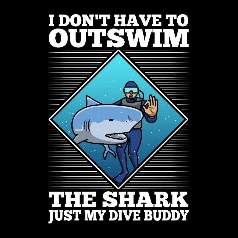 Je n’ai pas besoin de surpasser le requin, juste mon bu de plongée
