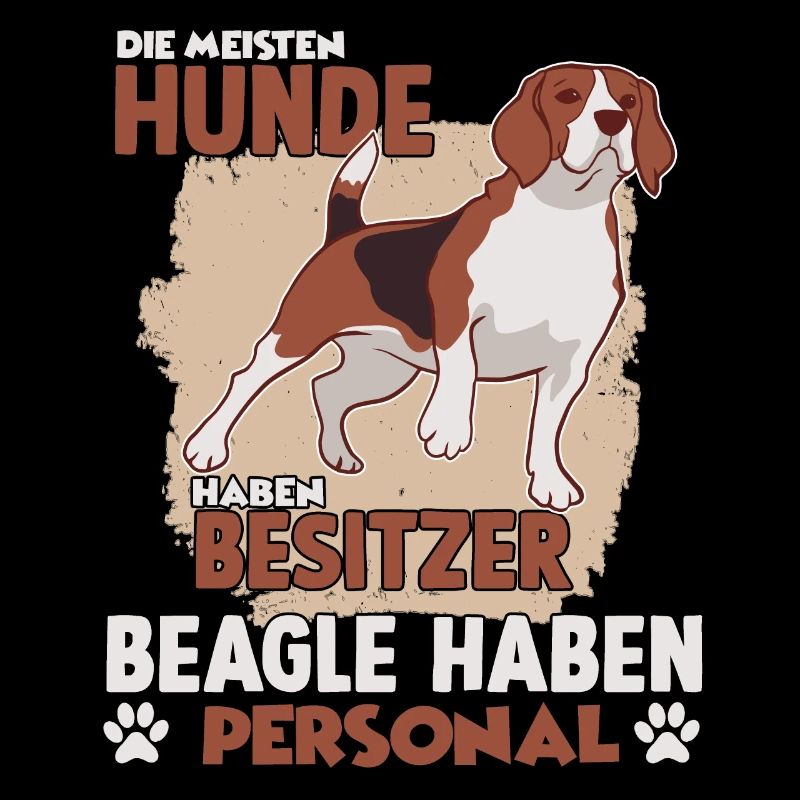 Beagle Hundebesitzer lustiges Jagdhund Gassi