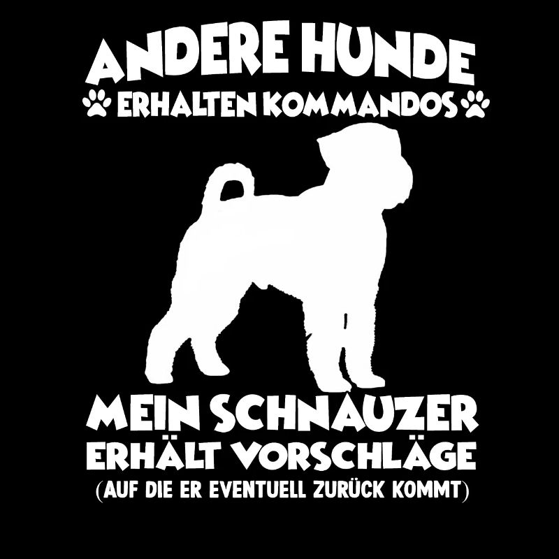 Lustig Hunde Training Motiv Schnauzer Hundehalter