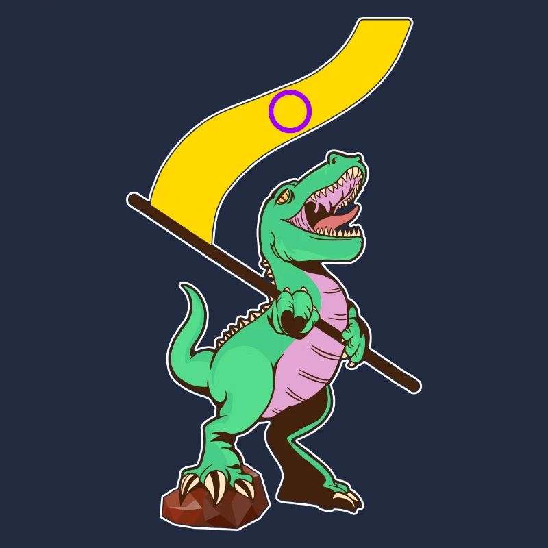 LGBTQ Flag - Dinosaur Intersexual